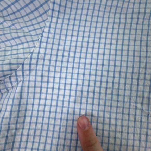 Vineyard Vines Long Sleeve Button Up Mens Slim Fit Whale Shirt Blue Check Large - Picture 14 of 16